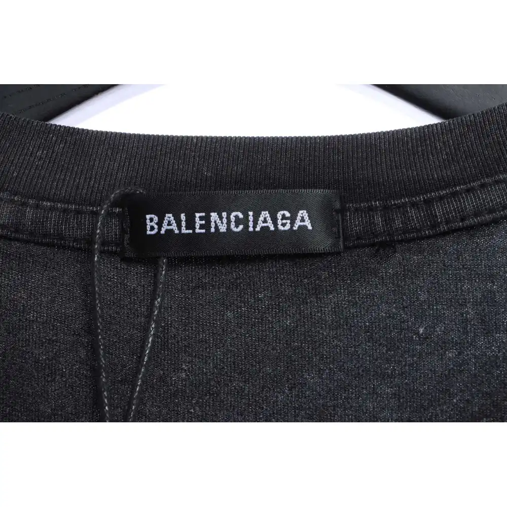 Balenciaga Reverse Letter Embroidered Short Sleeves