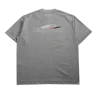 Balenciaga Reverse Stitching Oversized Short Sleeves Grey 02