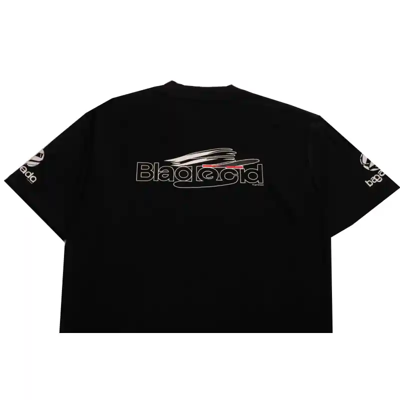 Balenciaga Reverse Stitching Oversized Short Sleeves Black