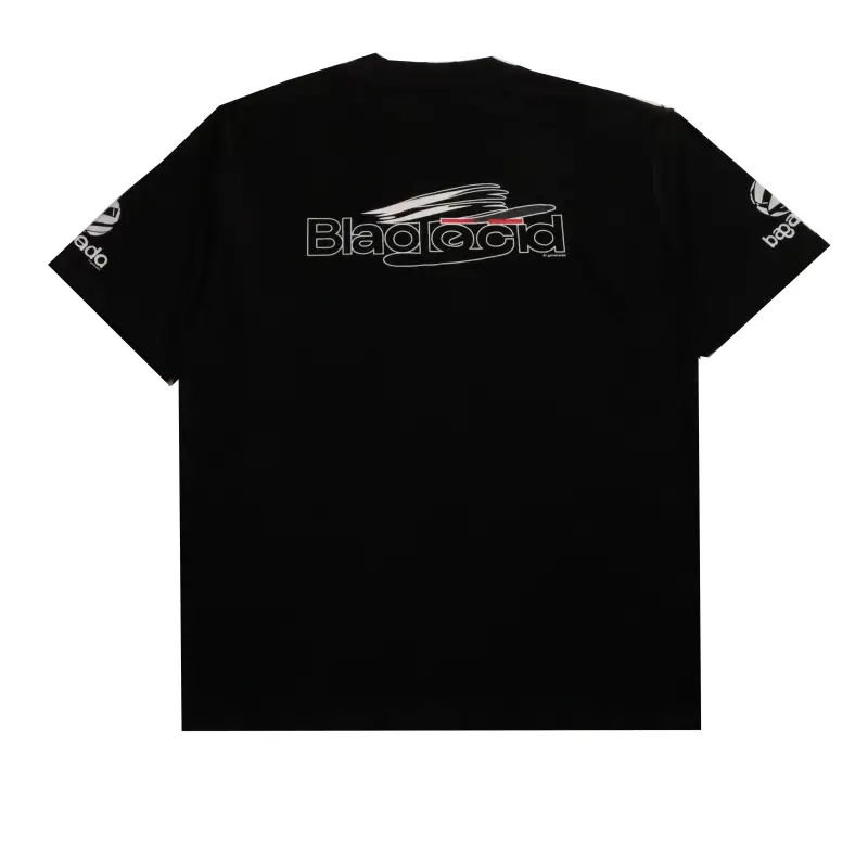 Balenciaga Reverse Stitching Oversized Short Sleeves Black