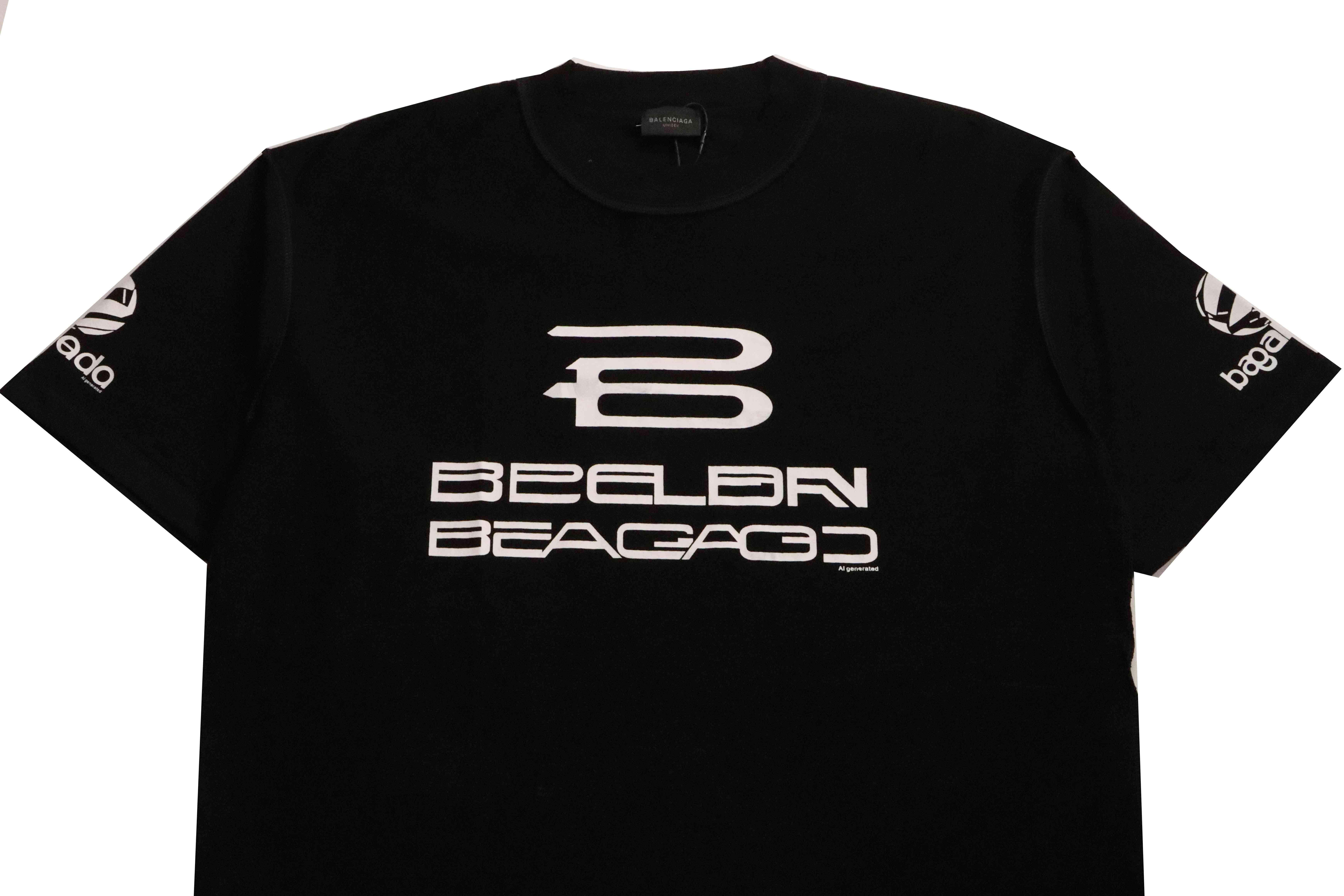 Balenciaga Reverse Stitching Oversized Short Sleeves Black
