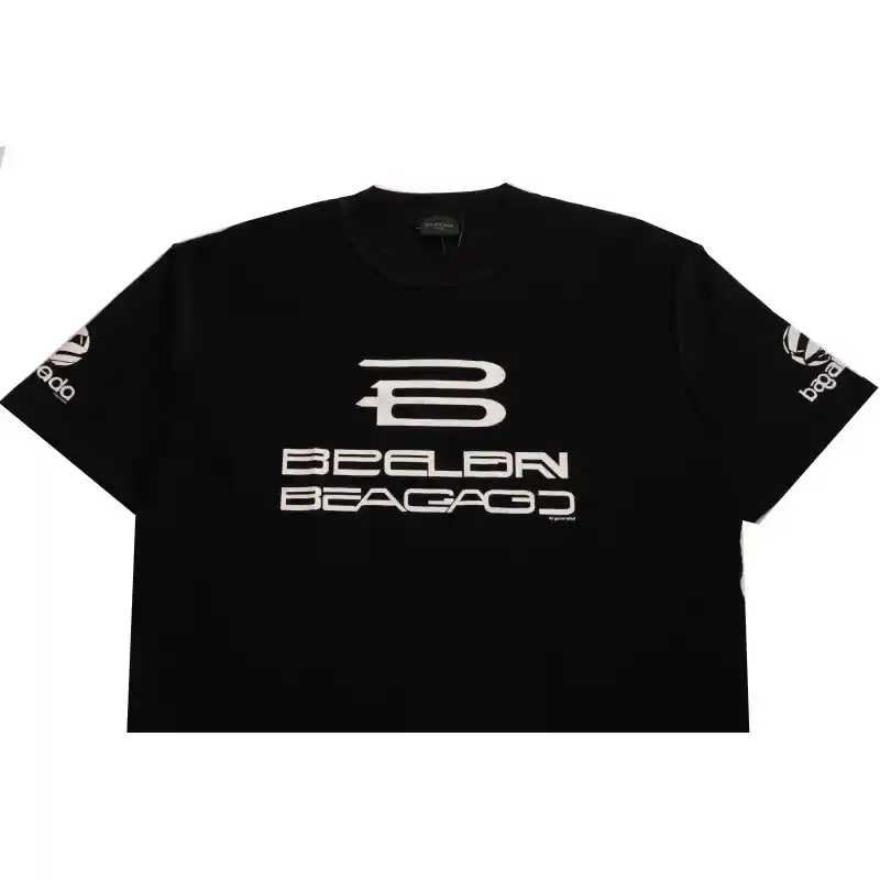 Balenciaga Reverse Stitching Oversized Short Sleeves Black