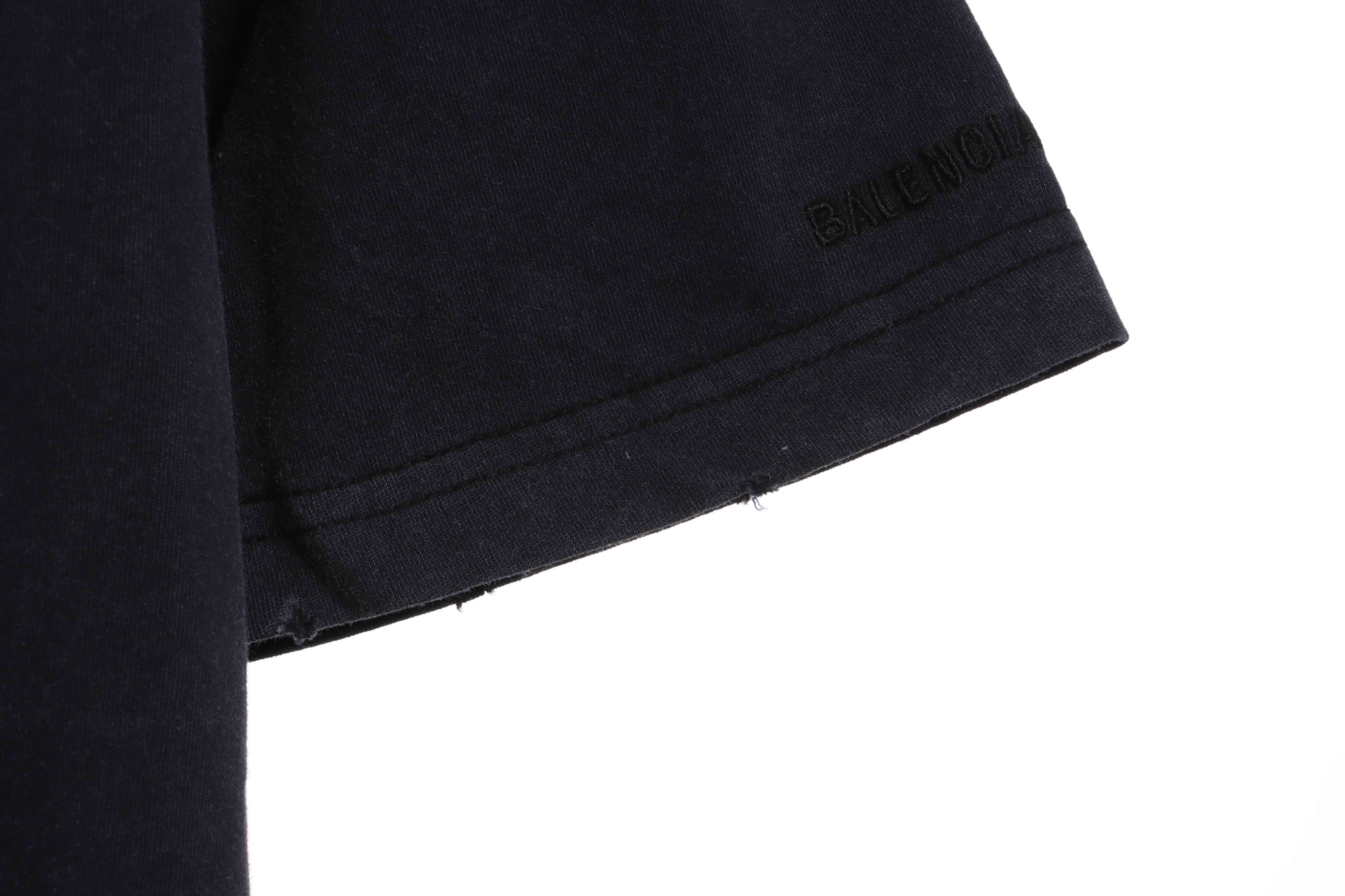 Balenciaga Rhino Print Distressed Short Sleeves