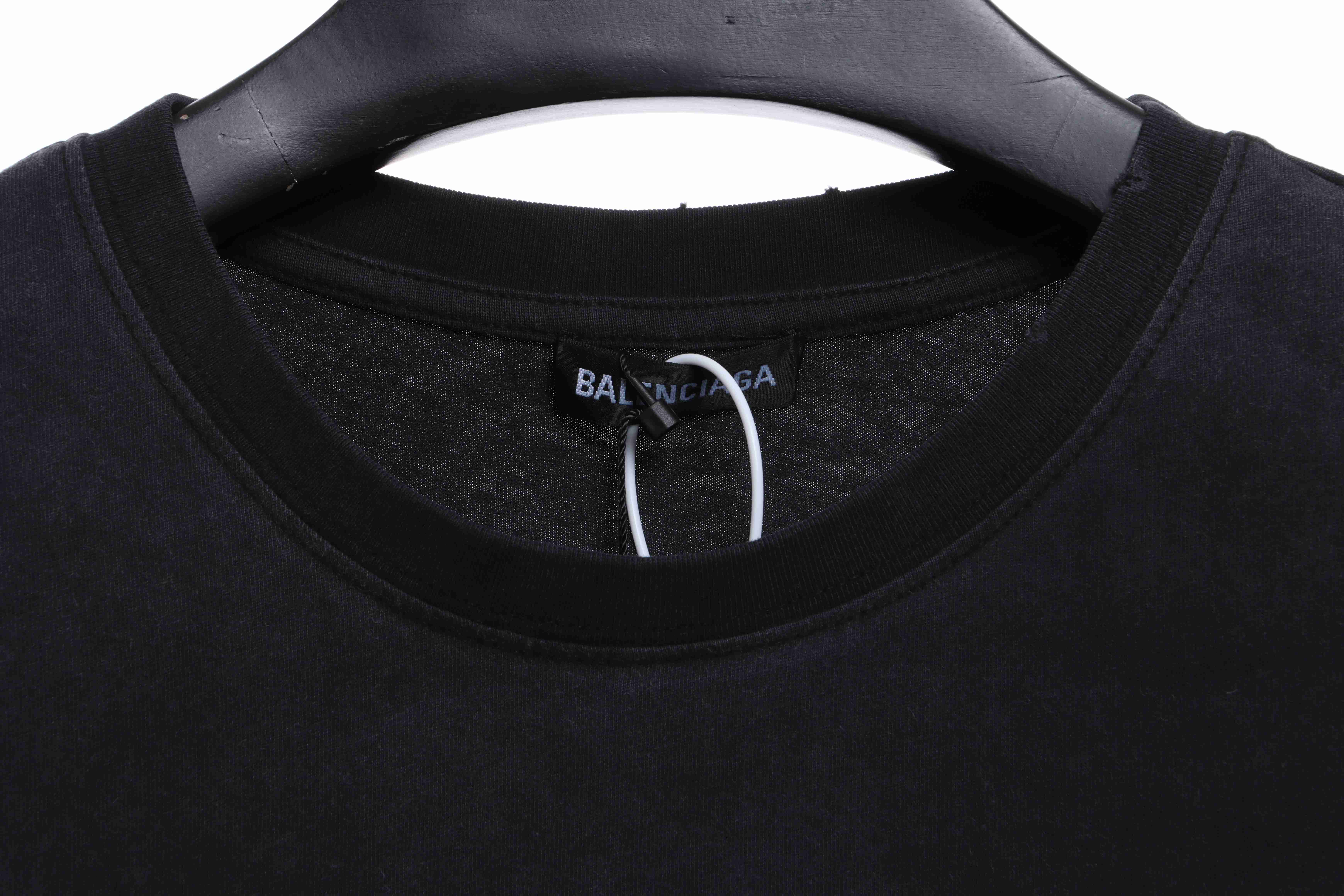 Balenciaga Rhino Print Distressed Short Sleeves