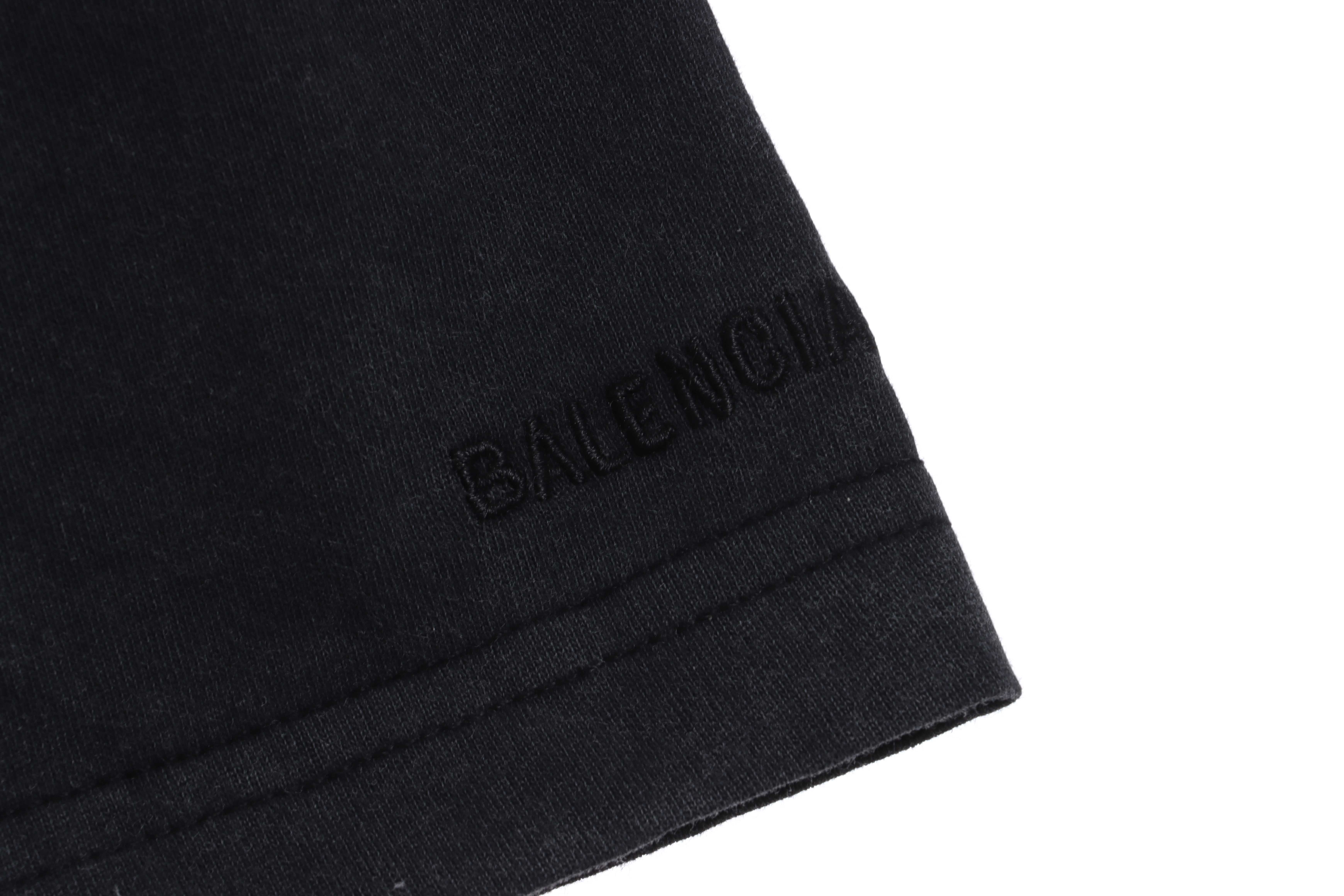 Balenciaga Rhino Print Distressed Short Sleeves