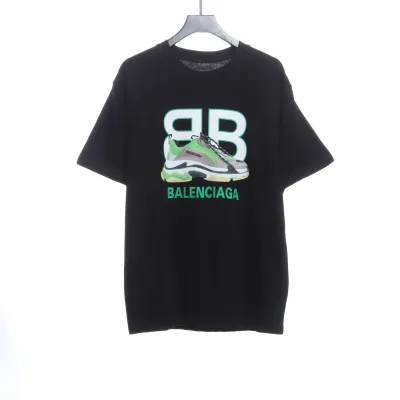 Balenciaga Shoes Letter Short Sleeves Black 01