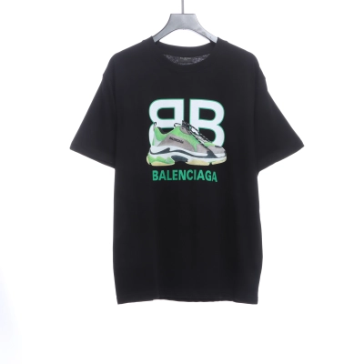 Balenciaga Shoes Letter Short Sleeves Black 01