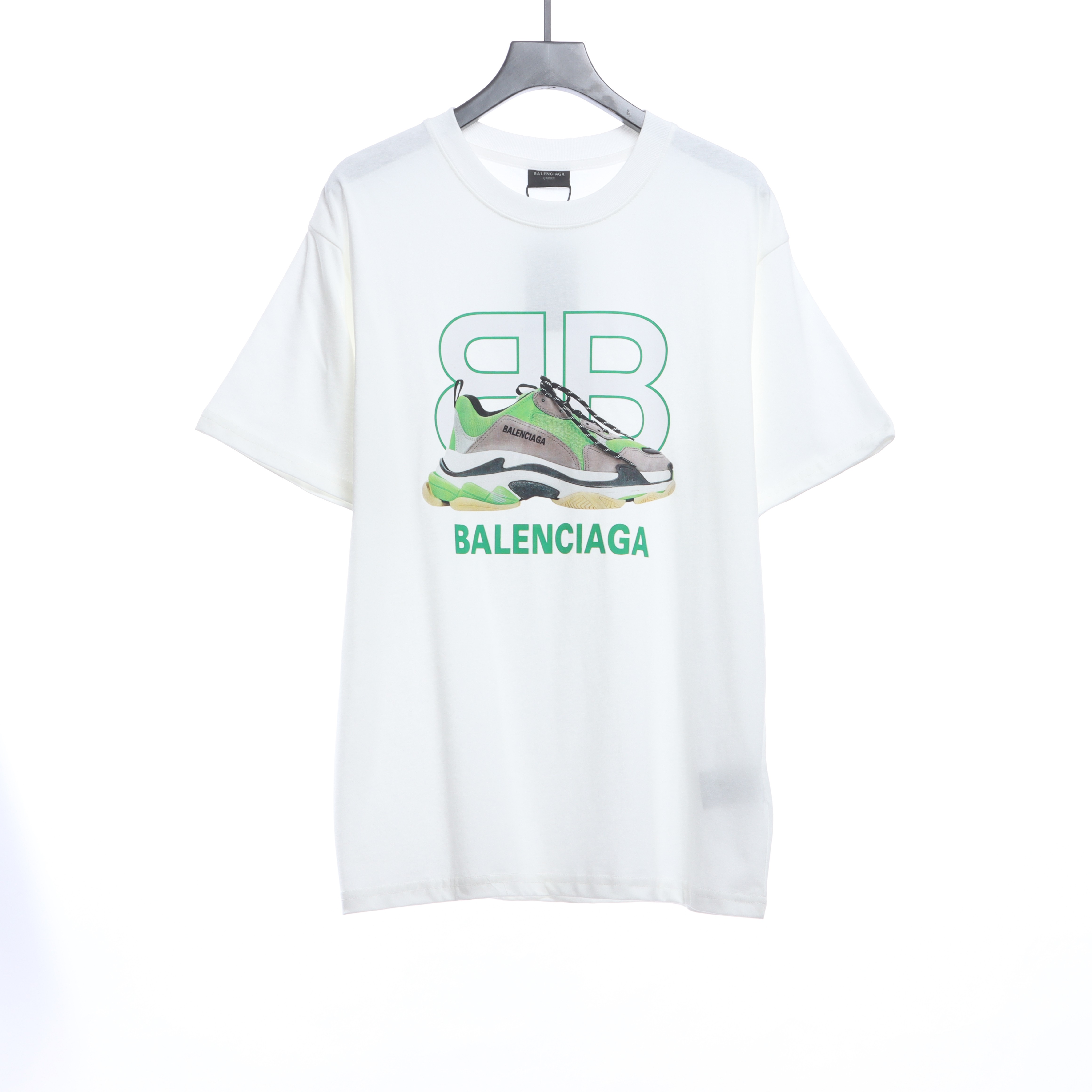 Balenciaga Shoes Letter Short Sleeves White