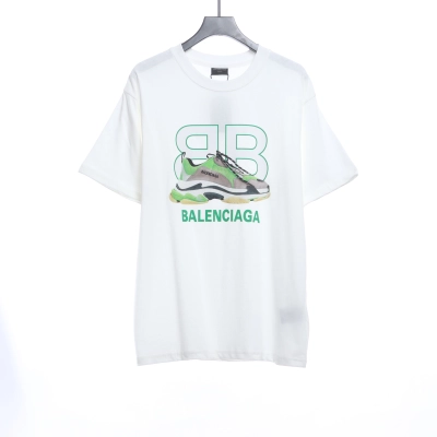 Balenciaga Shoes Letter Short Sleeves White 01