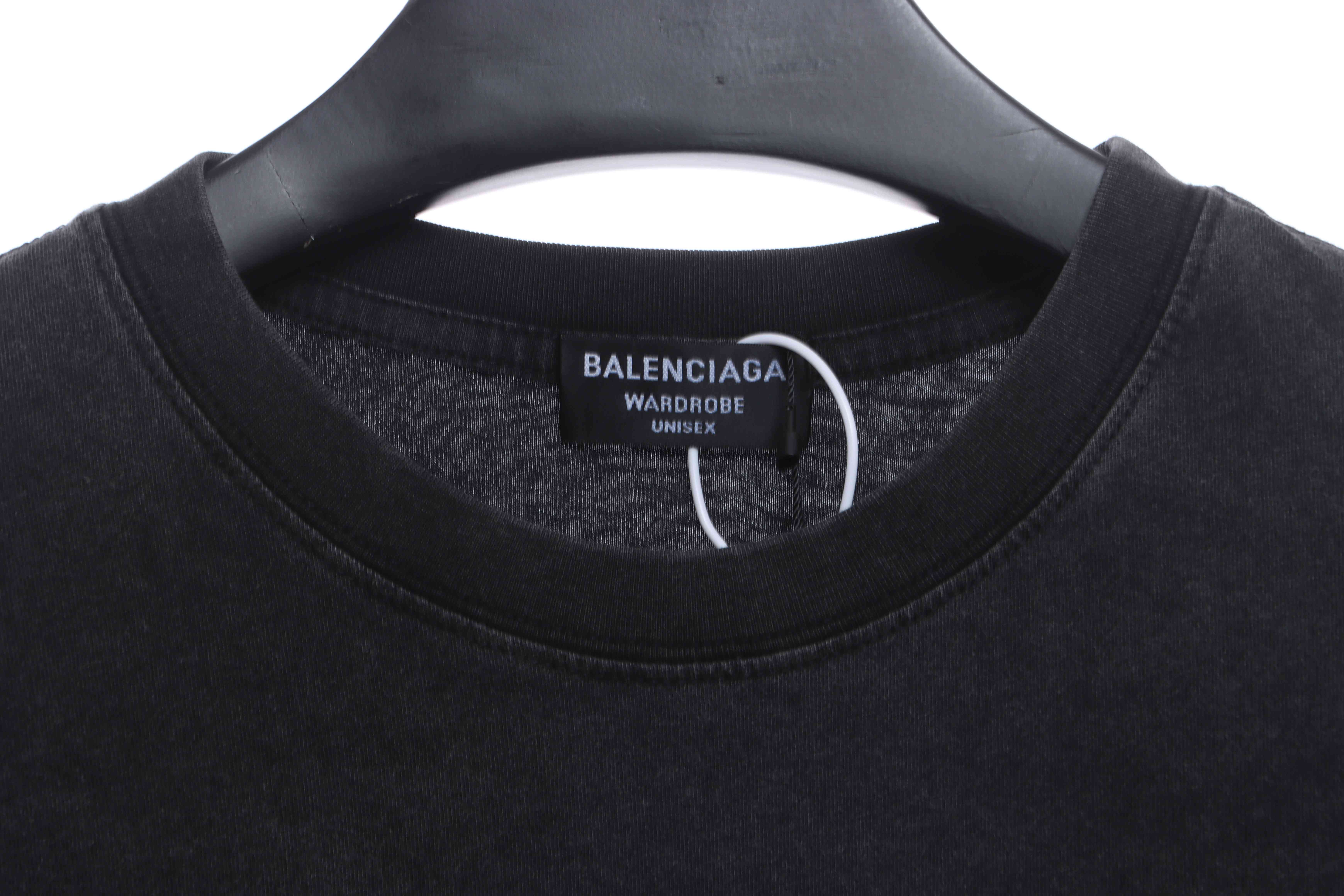 Balenciaga Short Sleeves With Double Hook Logo Embroidery On Chest