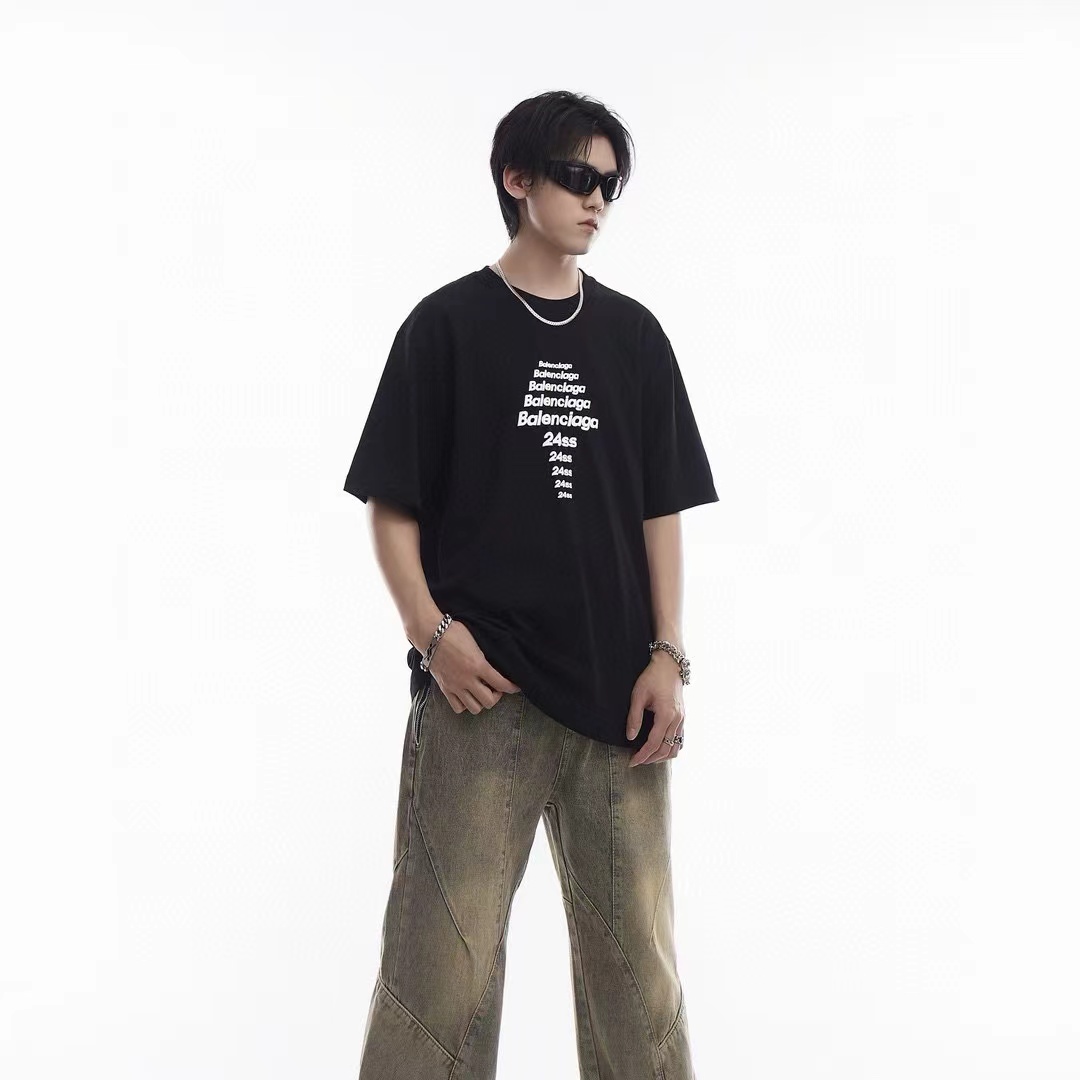 Balenciaga Simple Letter Short Sleeves