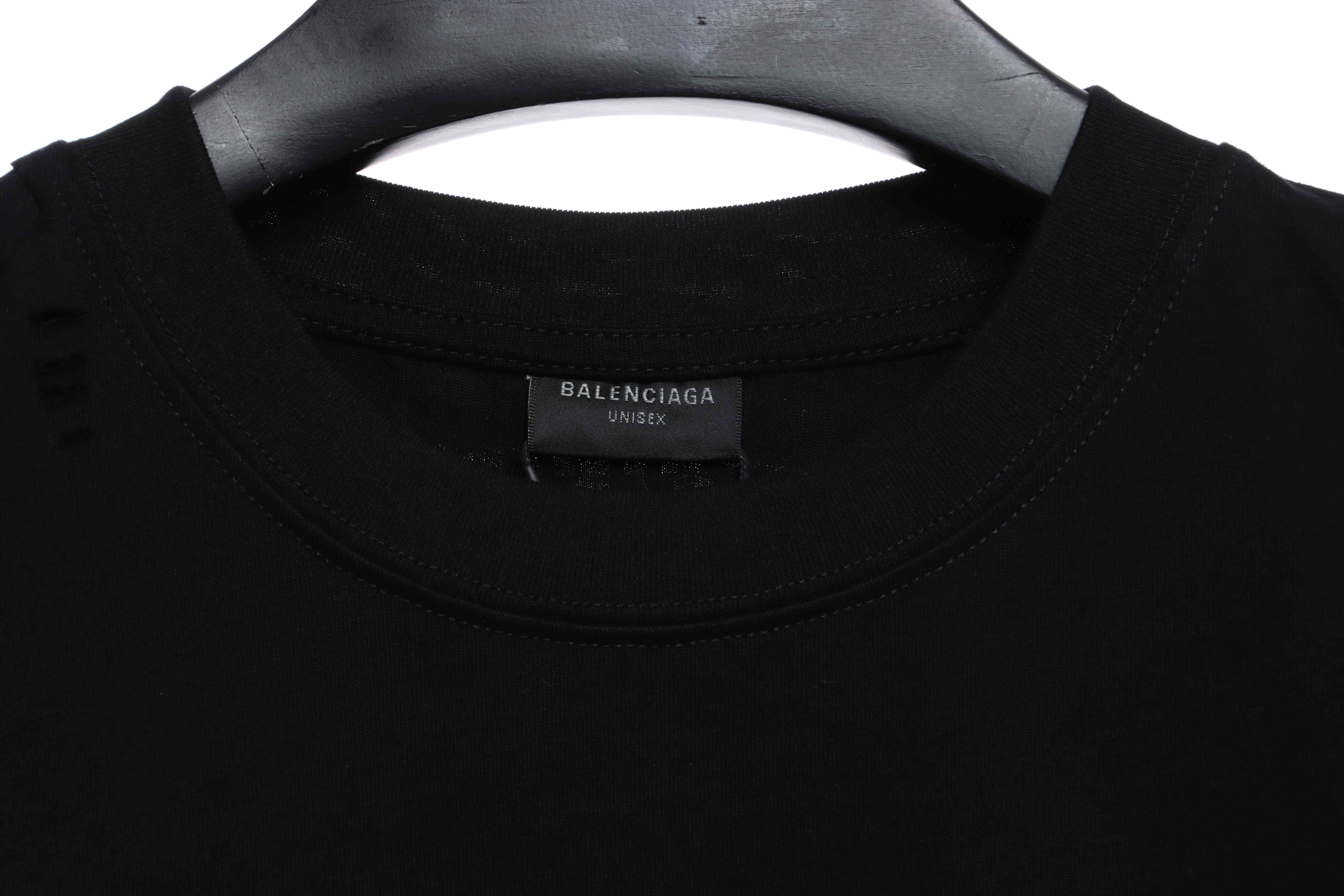 Balenciaga Sleeves M Logo Embroidered Short Sleeves