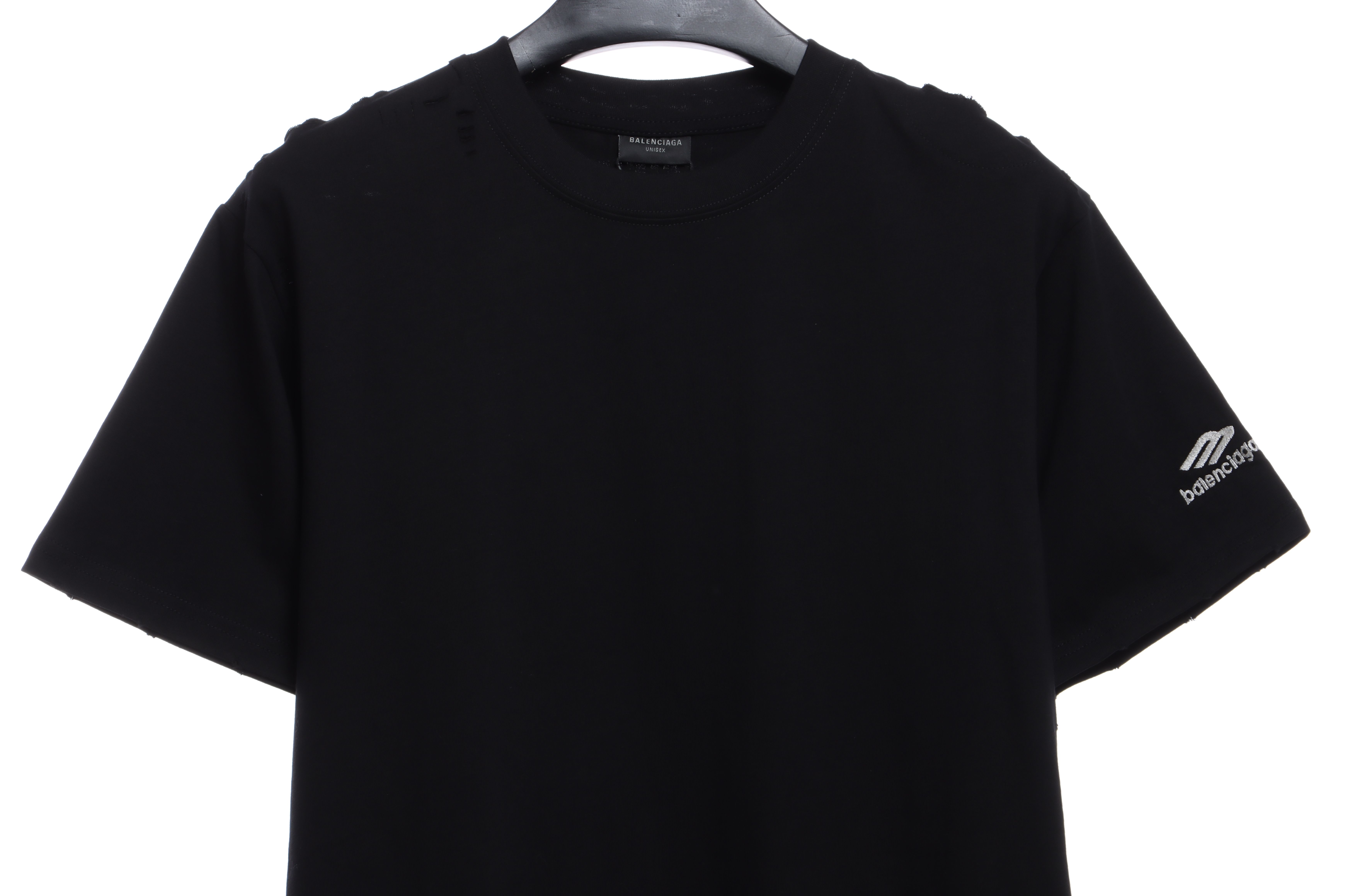 Balenciaga Sleeves M Logo Embroidered Short Sleeves