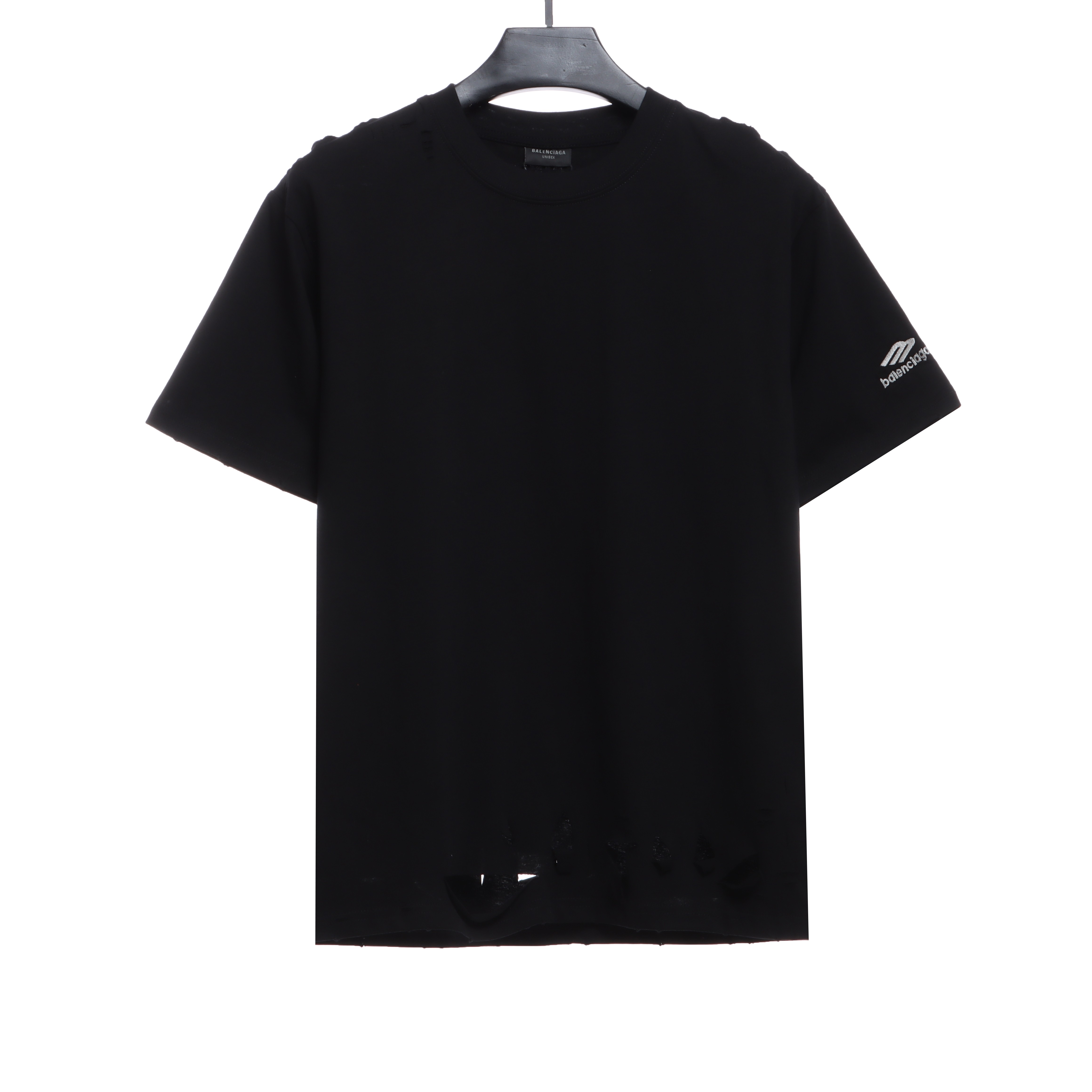 Balenciaga Sleeves M Logo Embroidered Short Sleeves