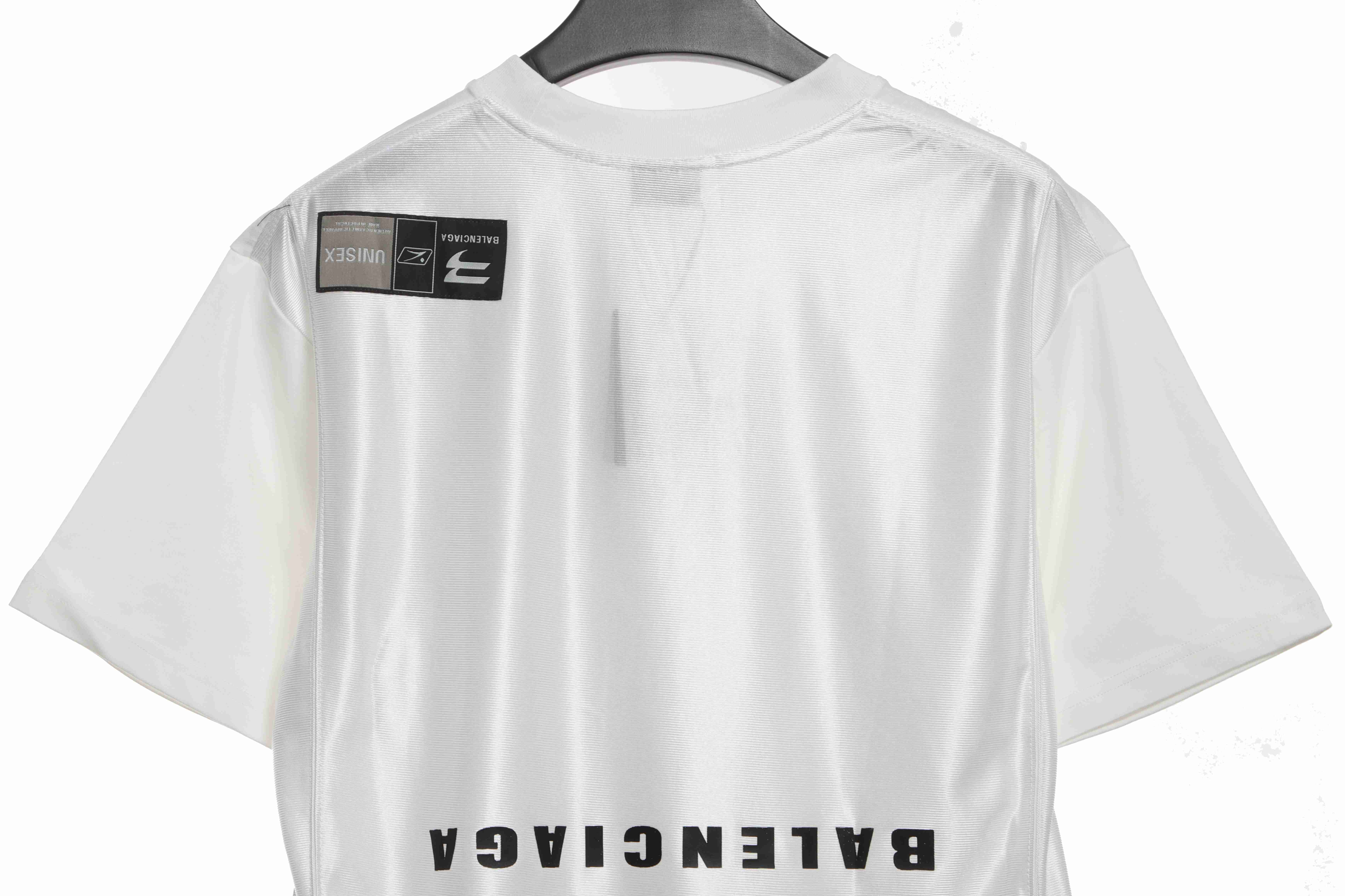 Balenciaga Spliced Embroidered Jersey Short Sleeves White