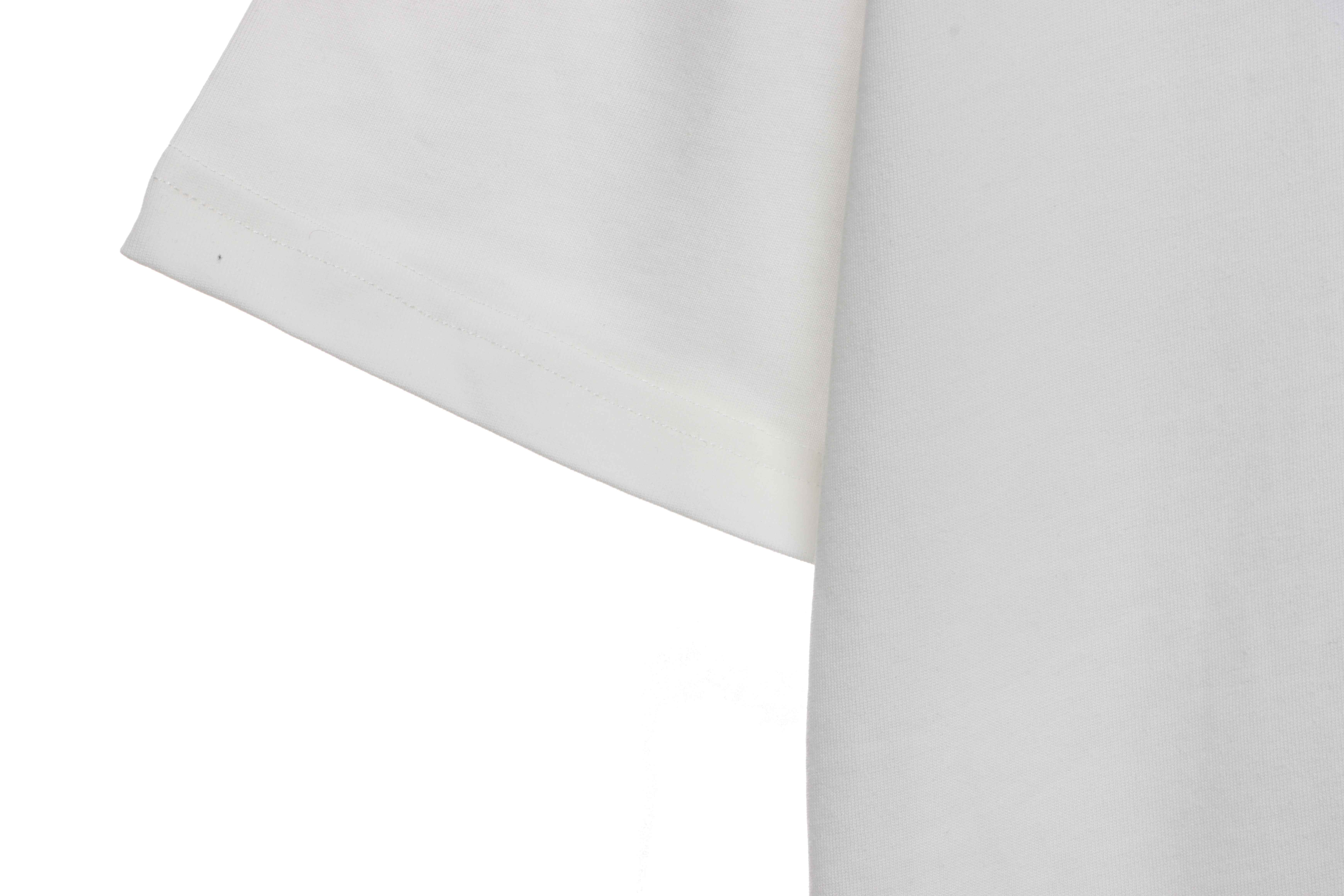Balenciaga Spliced Embroidered Jersey Short Sleeves White