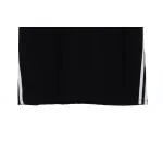 Balenciaga Three-Striped Embroidered Short-Sleeved Black
