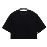 Balenciaga Three-Striped Embroidered Short-Sleeved Black