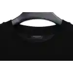 Balenciaga Three-Striped Embroidered Short-Sleeved Black