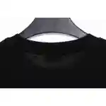 Balenciaga Three-Striped Embroidered Short-Sleeved Black