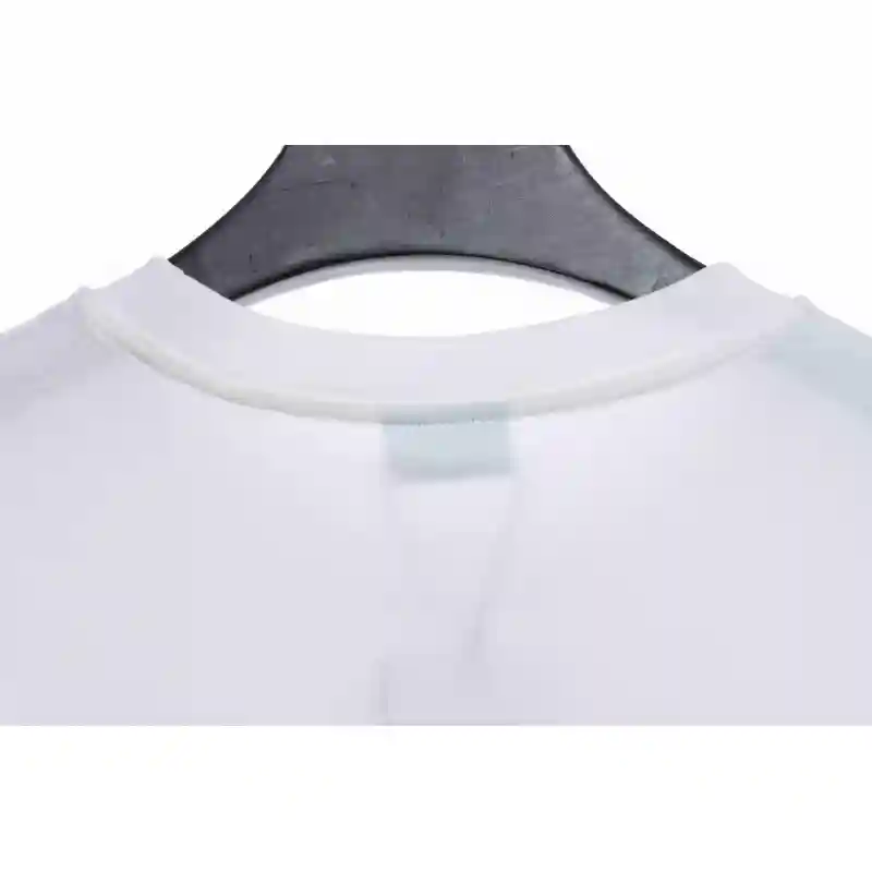 Balenciaga Three-Striped Embroidered Short-Sleeved White