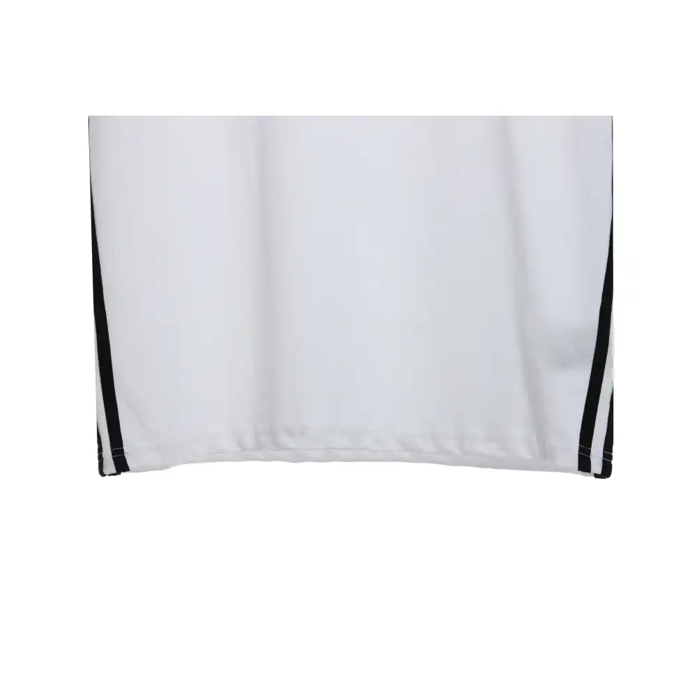 Balenciaga Three-Striped Embroidered Short-Sleeved White