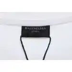 Balenciaga Three-Striped Embroidered Short-Sleeved White