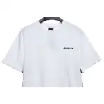 Balenciaga Three-Striped Embroidered Short-Sleeved White