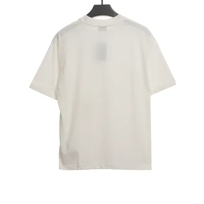 Balenciaga White Short Sleeves With Signature Patch On Hem 02