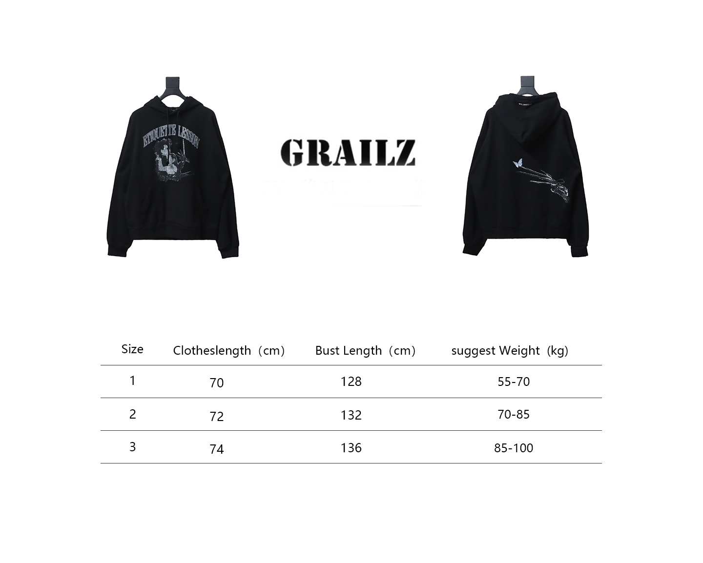 GRAILZ 23FW Edward Scissorhands Hoodie Black