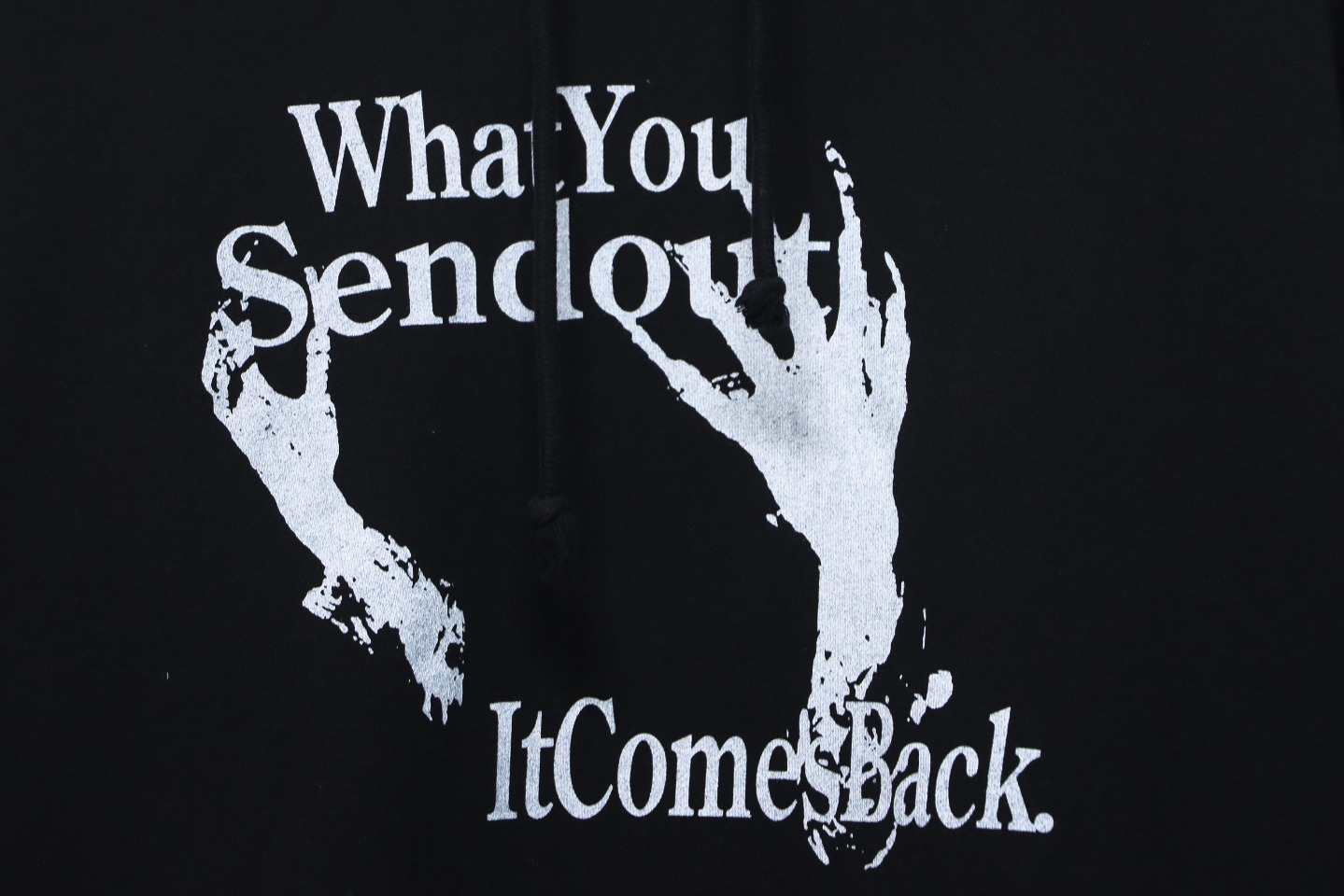 GRAILZ 23FW Ghost Hand Print Hoodie Black