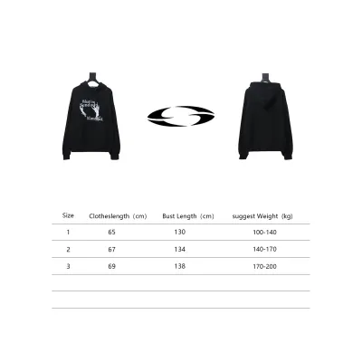 GRAILZ 23FW Ghost Hand Print Hoodie Black 02