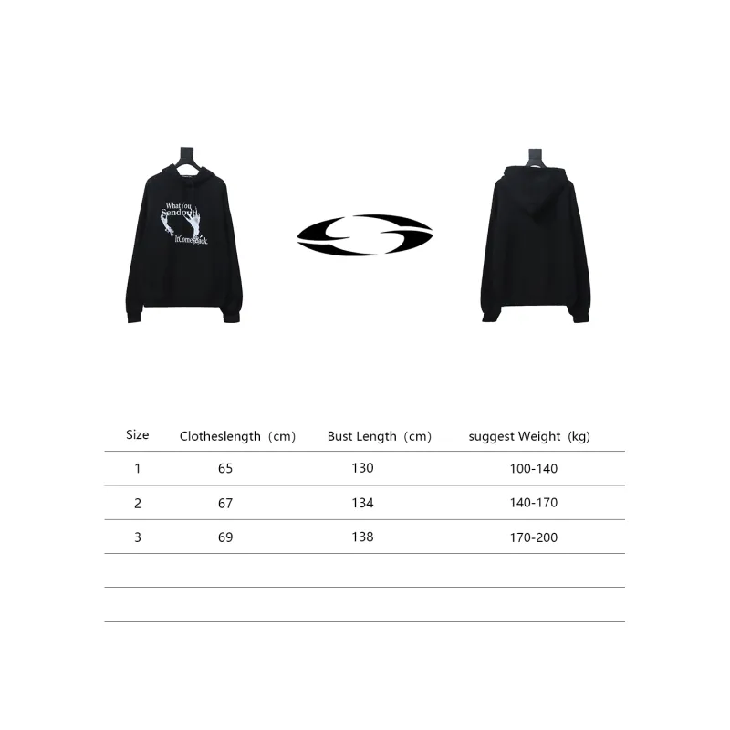 GRAILZ 23FW Ghost Hand Print Hoodie Black