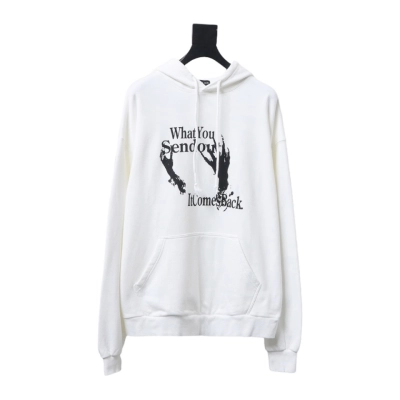 GRAILZ 23FW Ghost Hand Print Hoodie White 01