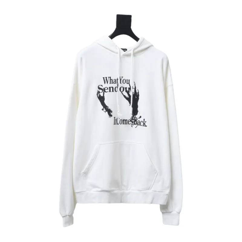 GRAILZ 23FW Ghost Hand Print Hoodie White