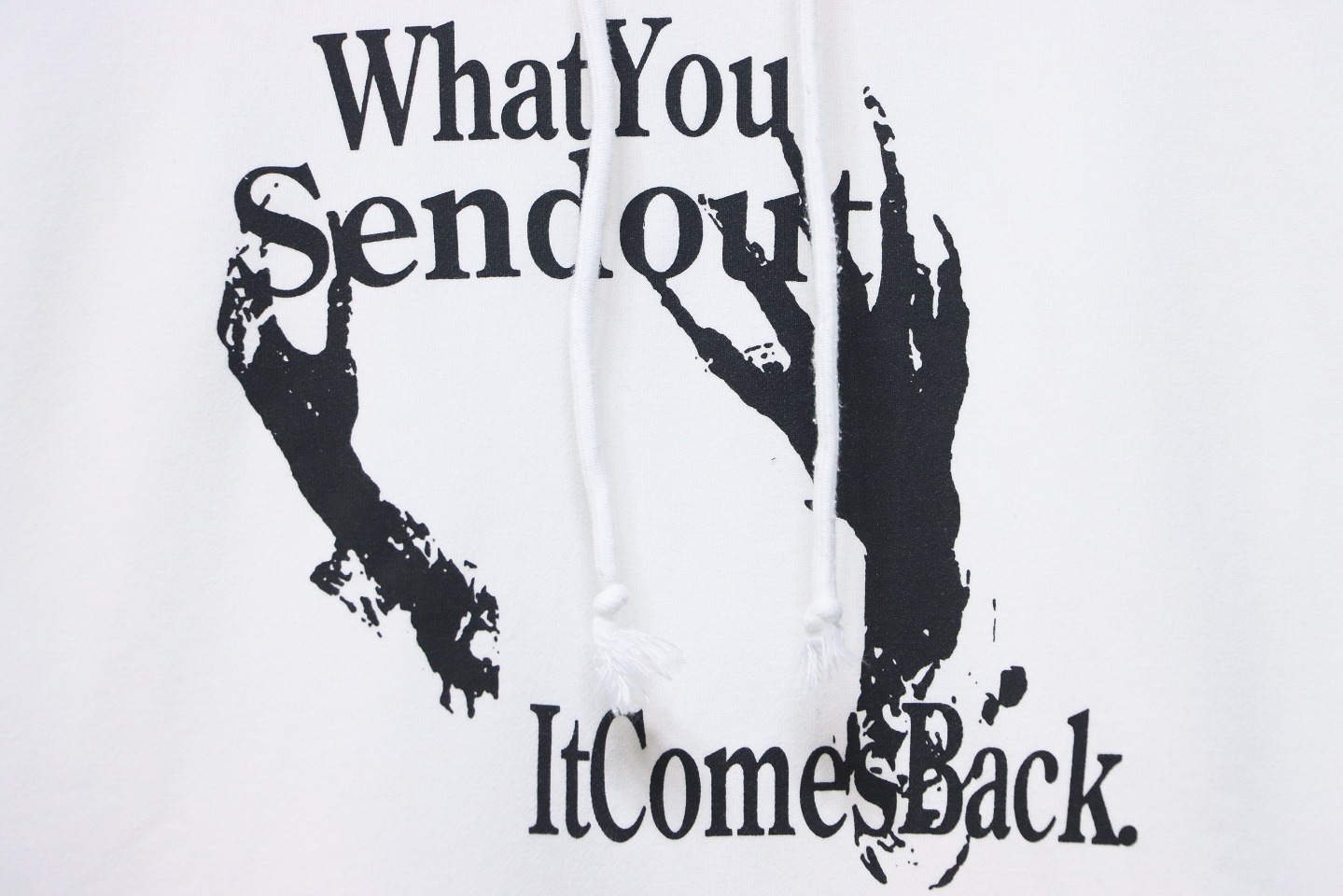 GRAILZ 23FW Ghost Hand Print Hoodie White