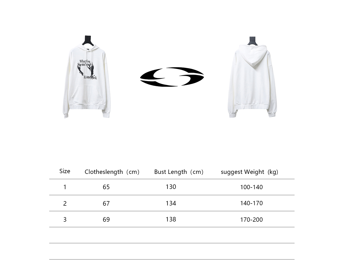 GRAILZ 23FW Ghost Hand Print Hoodie White