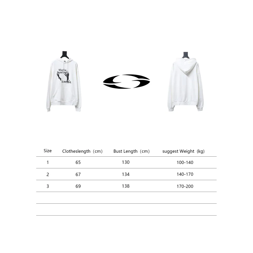 GRAILZ 23FW Ghost Hand Print Hoodie White