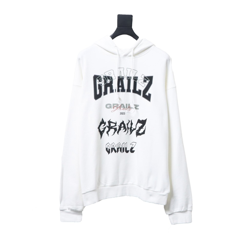 GRAILZ 23FW Lightning Letter Hoodie White