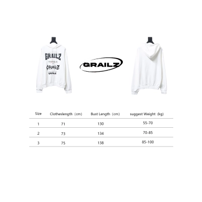 GRAILZ 23FW Lightning Letter Hoodie White 02