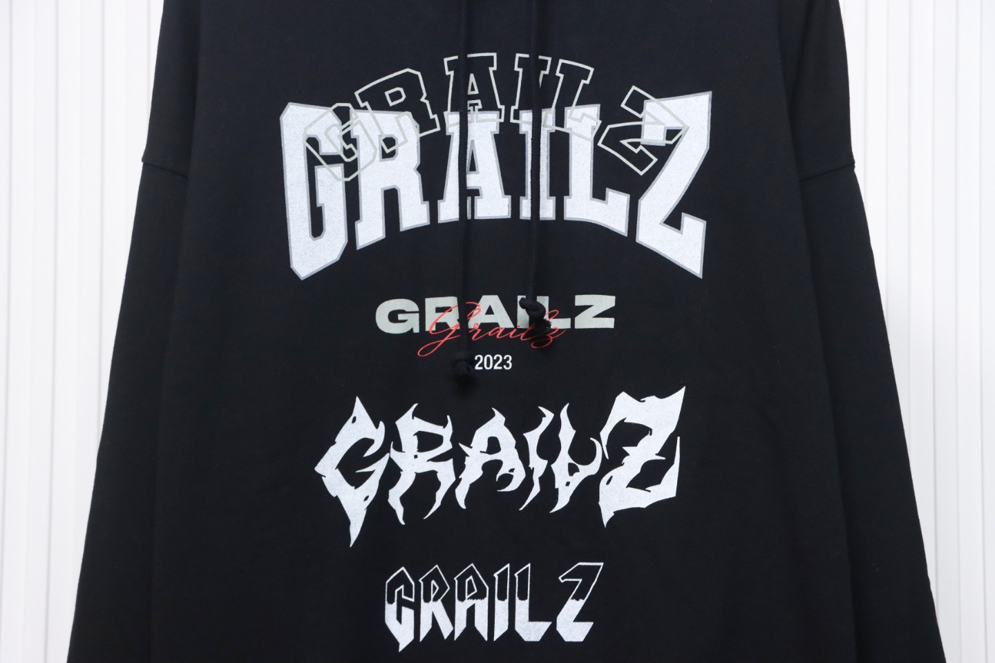 GRAILZ 23FW Lightning Letter Hoodie Black