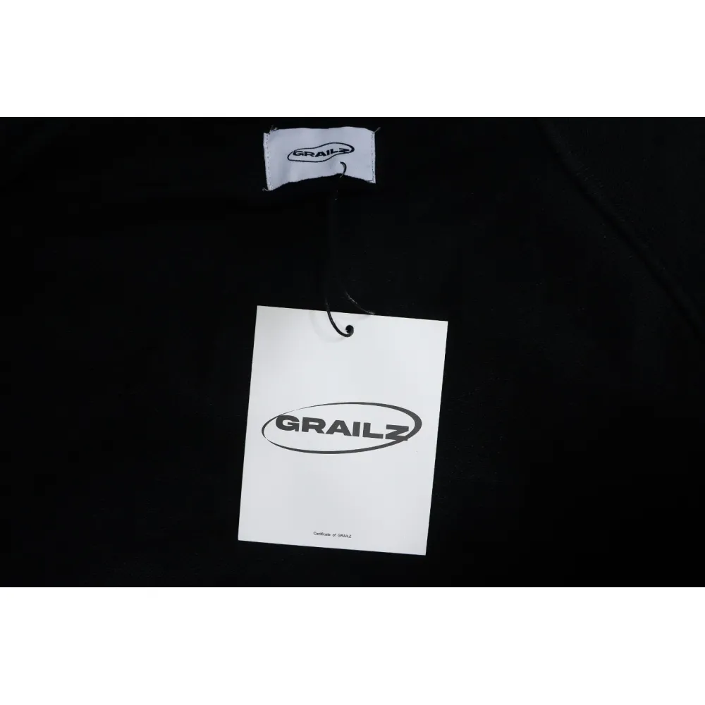 GRAILZ 23FW Masked Printed Crew Neck Hoodie Black