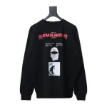 GRAILZ 23FW Masked Printed Crew Neck Hoodie Black