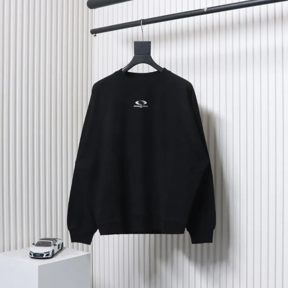GRAILZ 23FW Masked Printed Crew Neck Hoodie Black