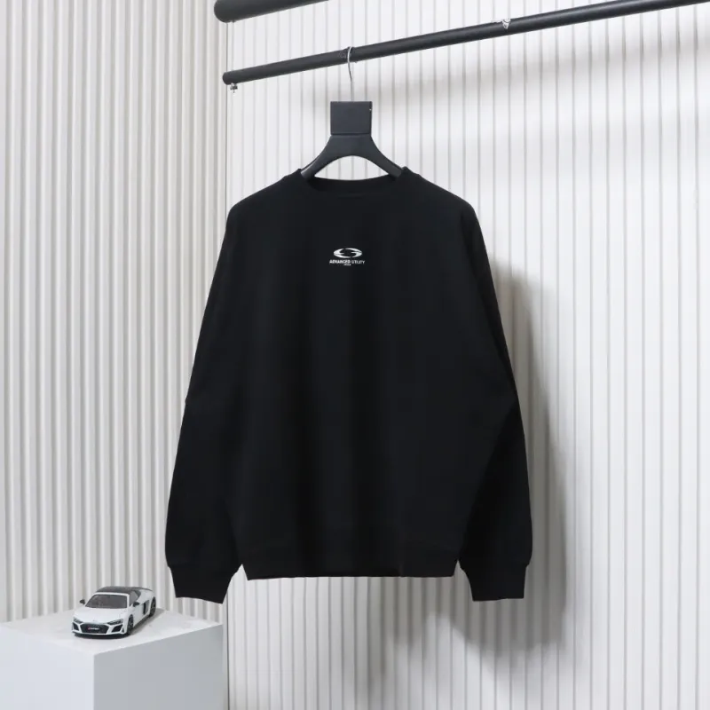 GRAILZ 23FW Masked Printed Crew Neck Hoodie Black