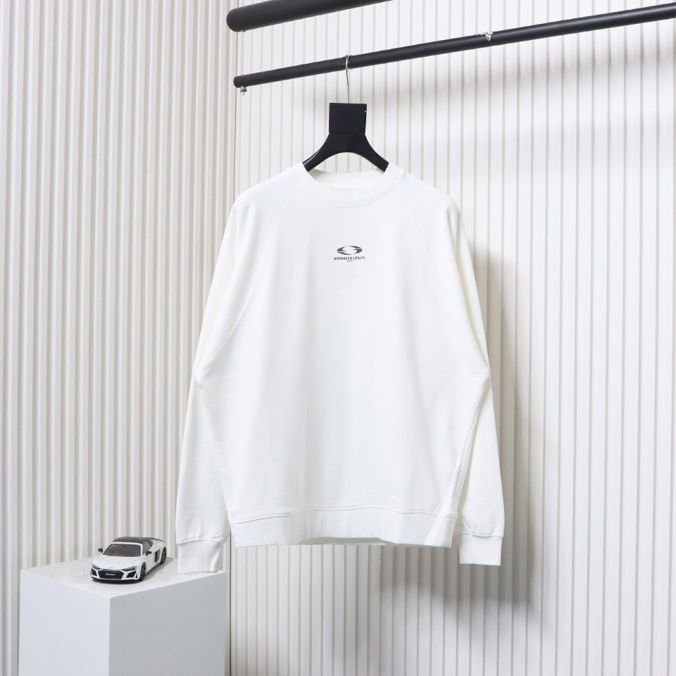 GRAILZ 23FW Masked Printed Crew Neck Hoodie White