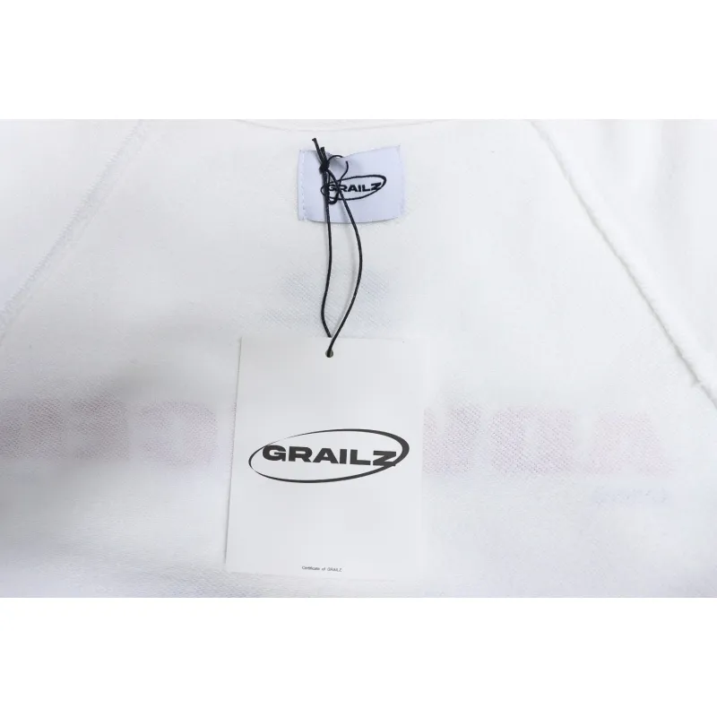 GRAILZ 23FW Masked Printed Crew Neck Hoodie White