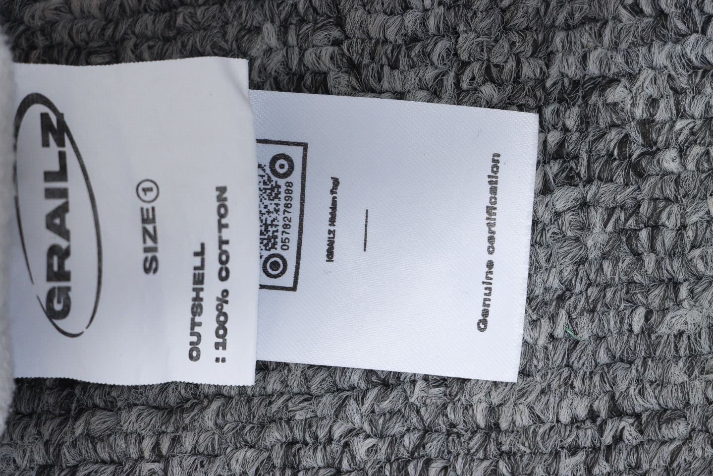 GRAILZ 23FW Masked Printed Crew Neck Hoodie White