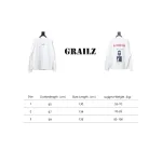 GRAILZ 23FW Masked Printed Crew Neck Hoodie White