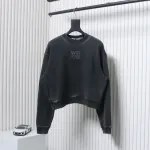 Alexander Wang Minimalist Logo Crewneck Sweatshirt Black